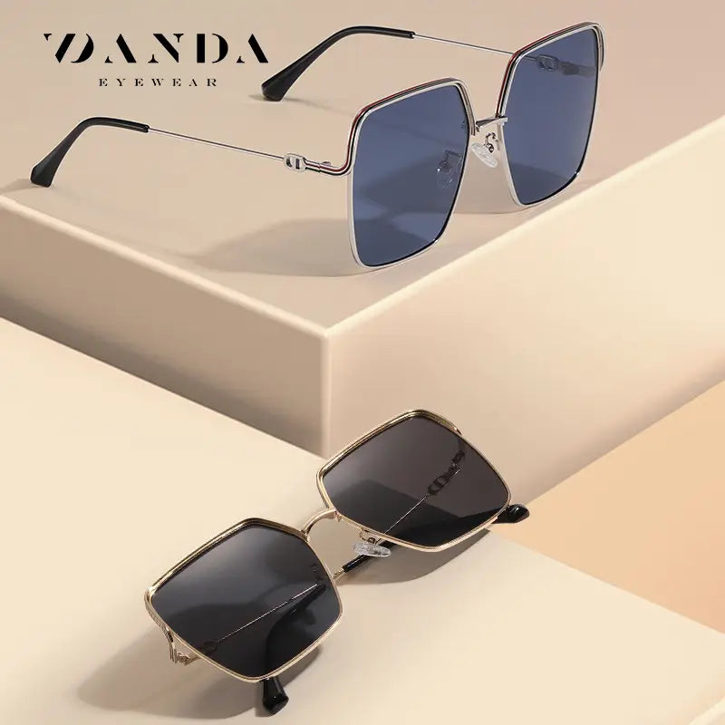 Women's Gold Frame Polarized Sunglasses LS322