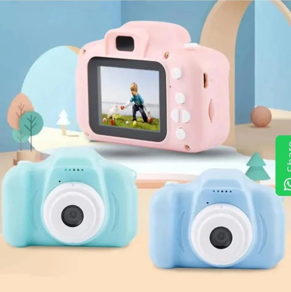 Mini Vintage Digital Camera for Kids ABS Plastic Pastel Colors