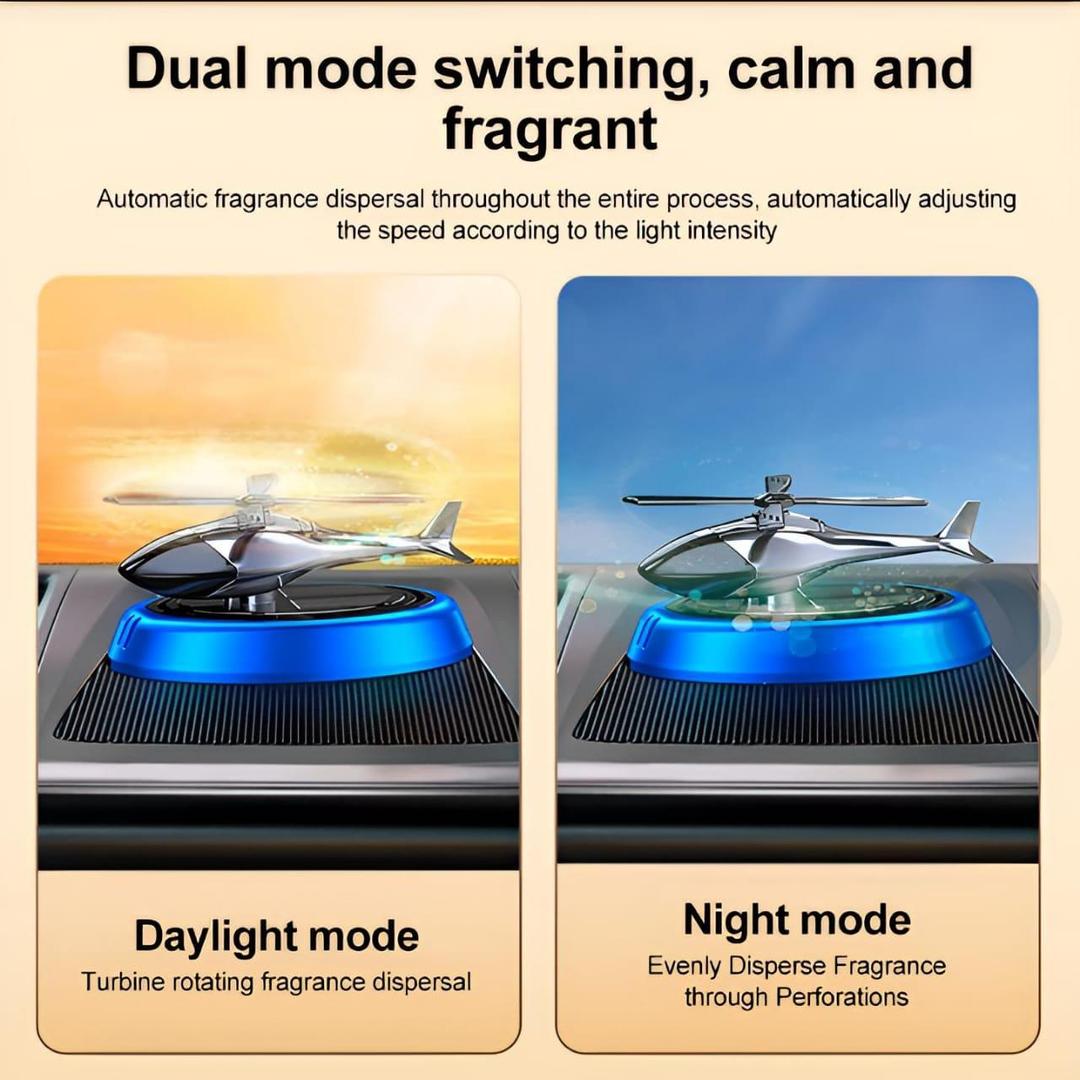 Solar Rotating Air Freshener Red Blue Black