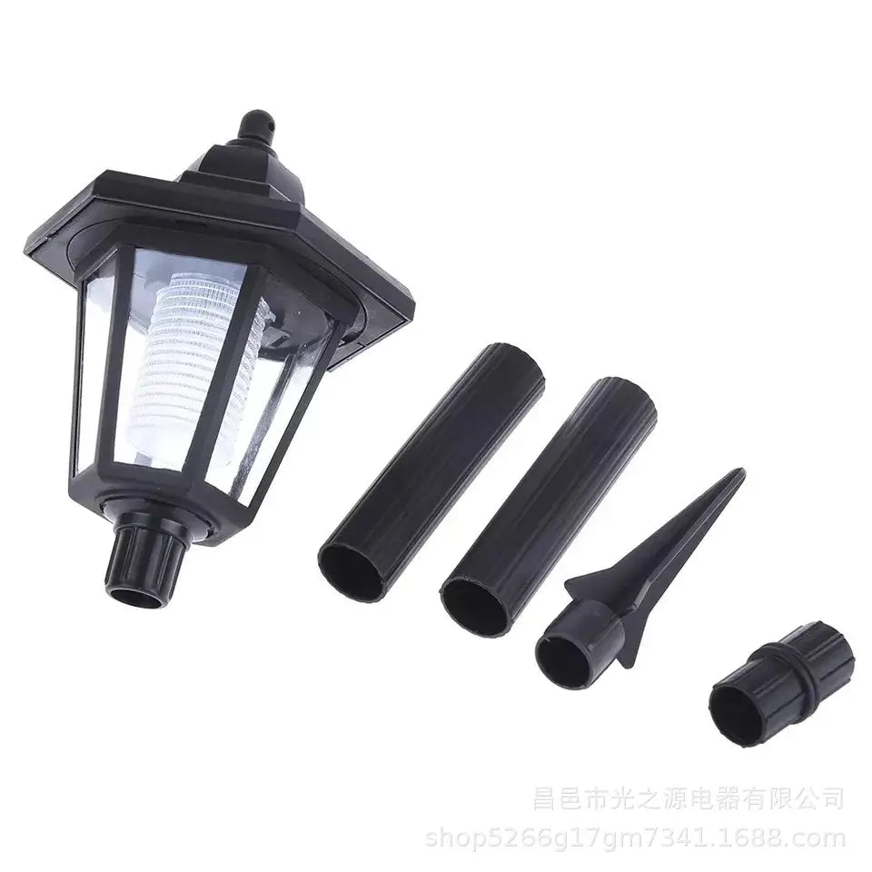 Solar Hexagonal Garden Lamp Black Pakistan