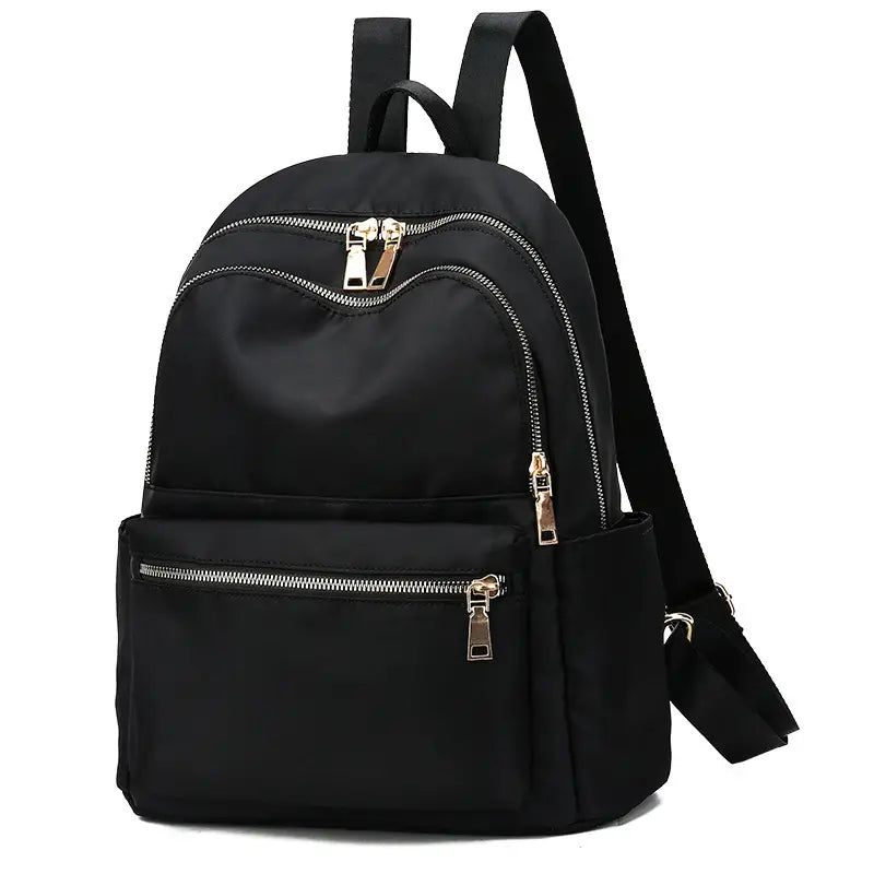 Black Oxford Cloth Women's Backpack Large Capacity Casual School Bag