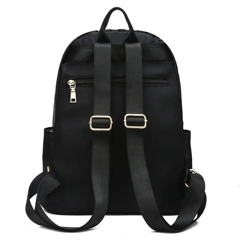 Black Oxford Cloth Women's Backpack Large Capacity Casual School Bag