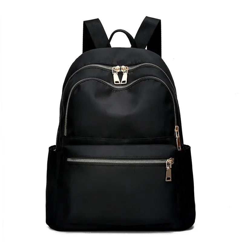 Black Oxford Cloth Women's Backpack Large Capacity Casual School Bag