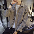 Men's Korean Style Slim Fit Casual Jacket Gray