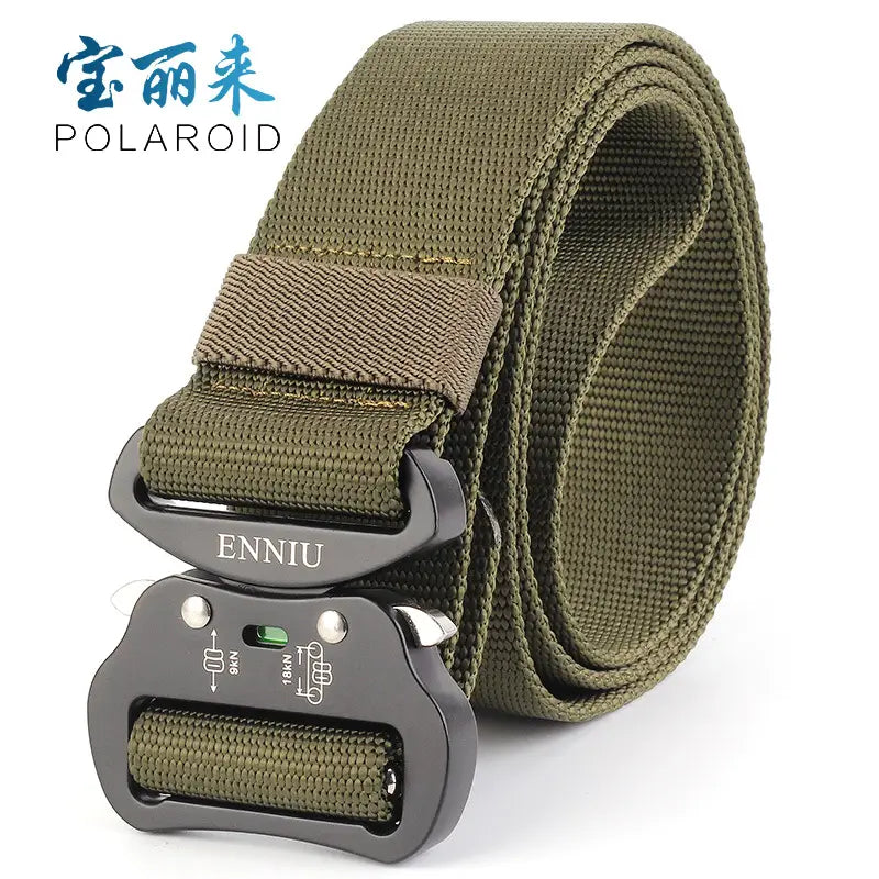 Tactical Nylon Belt with Aluminum Buckle for Men