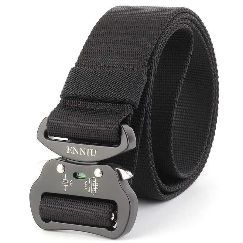 Tactical Nylon Belt with Aluminum Buckle for Men