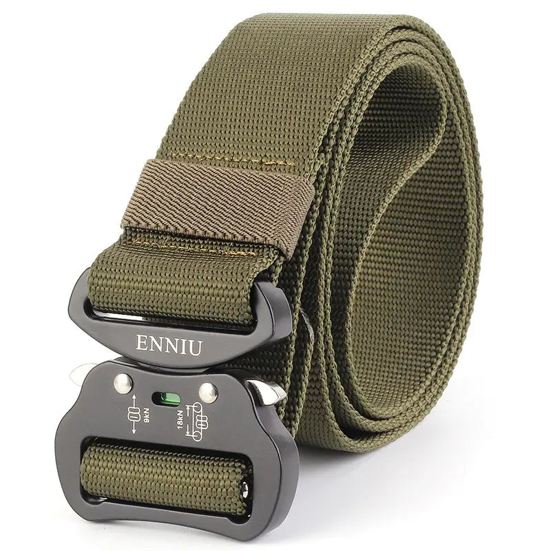 Tactical Nylon Belt with Aluminum Buckle for Men