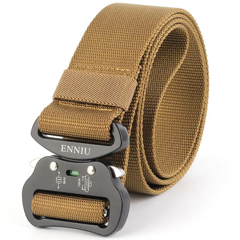 Tactical Nylon Belt with Aluminum Buckle for Men