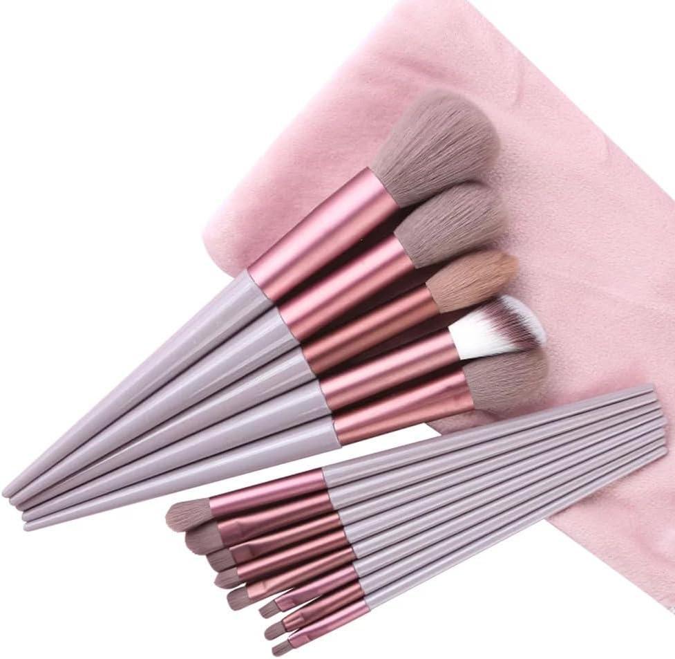 13-Piece Makeup Brush Set ABS Plastic Luxury Colors
