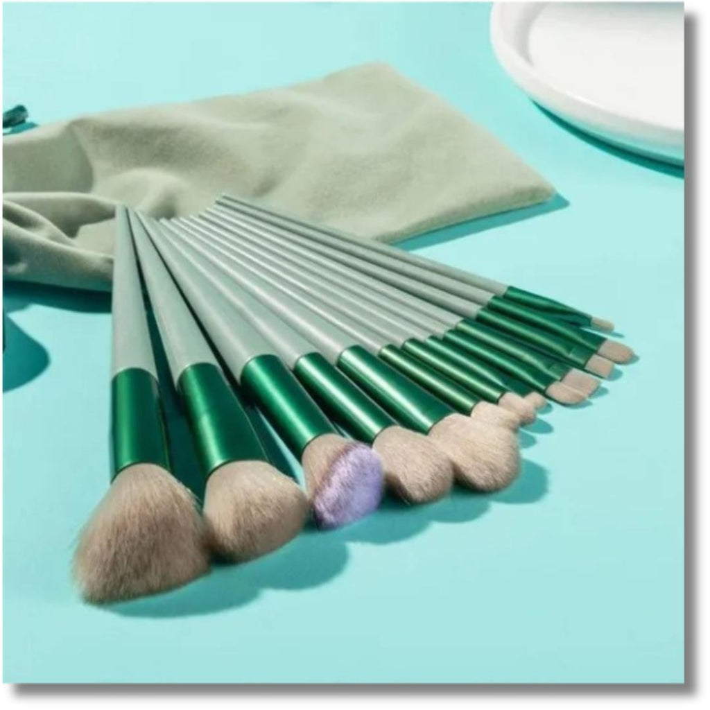 13-Piece Makeup Brush Set ABS Plastic Luxury Colors