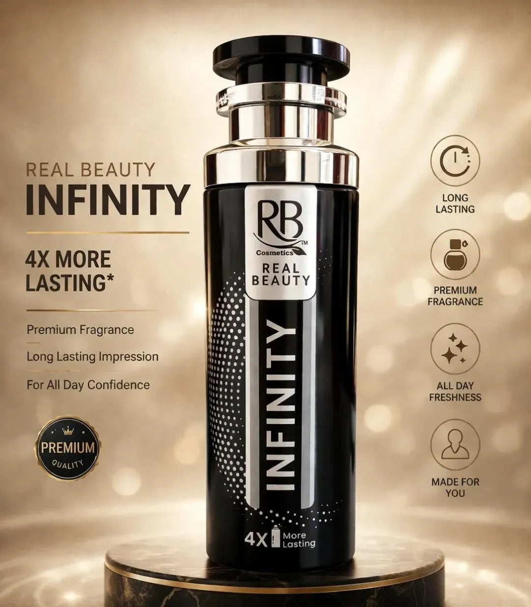 Real Beauty Infinity 4x More Lasting Body Spray