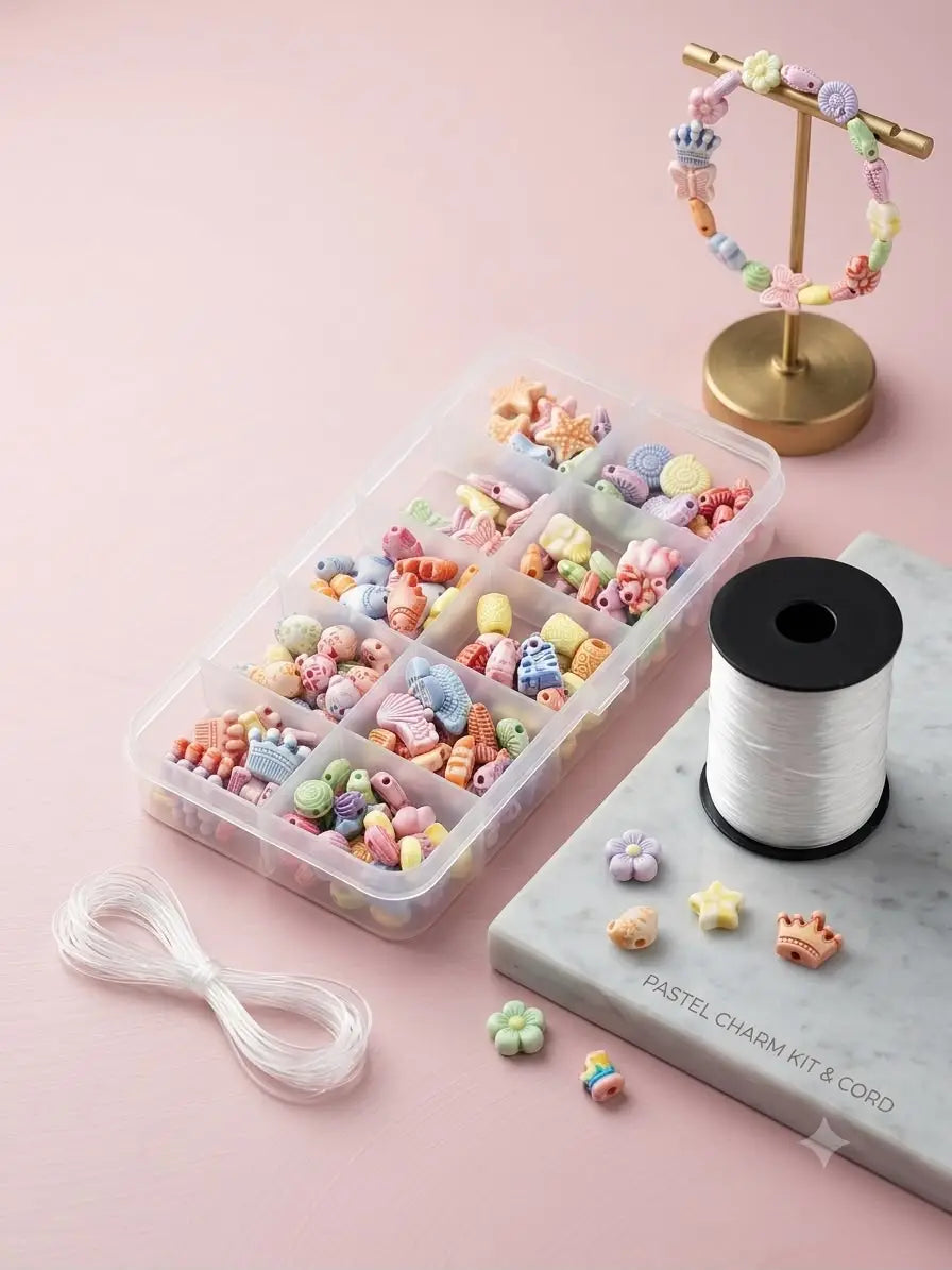 DIY Jewellery Beads Box with Elastic Thread Roll