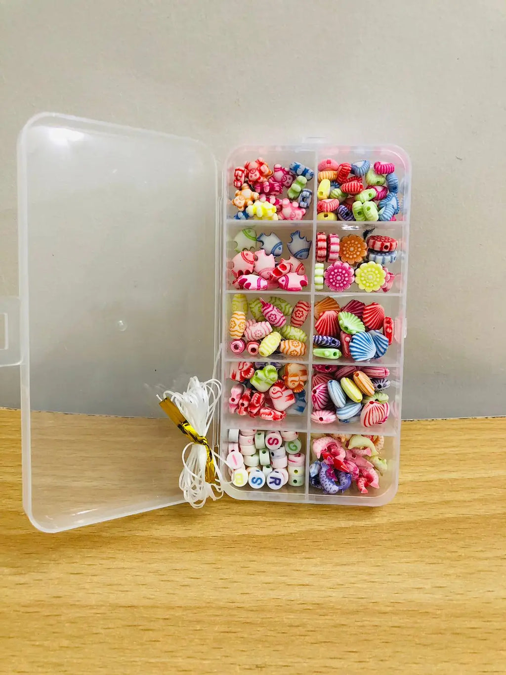 DIY Jewellery Beads Box with Elastic Thread Roll