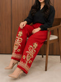 1Pc Women's Stitched Cotton Handmade Embroidered Trouser