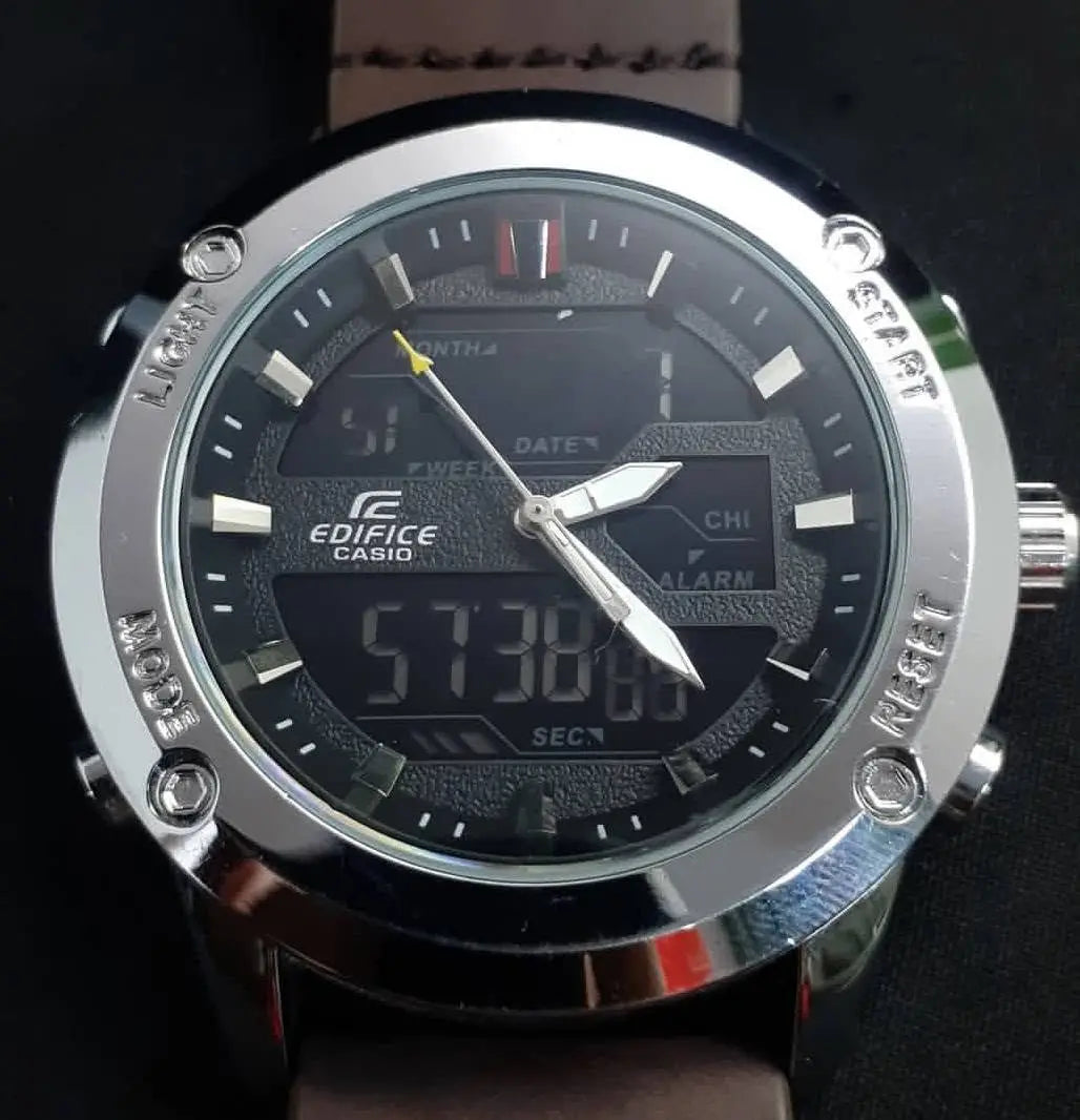 CASIO EDIFICE ANALOG WITH DIGITAL DISPLAY PREMIUM QUALITY