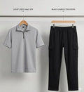 2 Pcs Men's Dri Fit Plain Ziper Track Suit