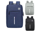 Stylish Laptop Bag Blue Gray Black 15" Reflective Strip
