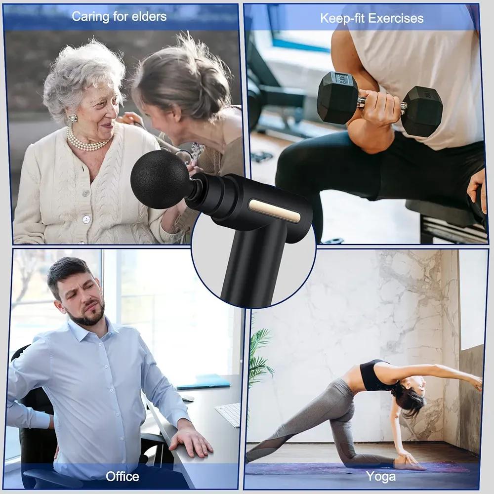 Mini Massage Gun Black Portable Muscle Relief