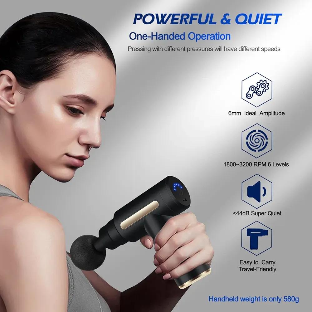 Mini Massage Gun Black Portable Muscle Relief