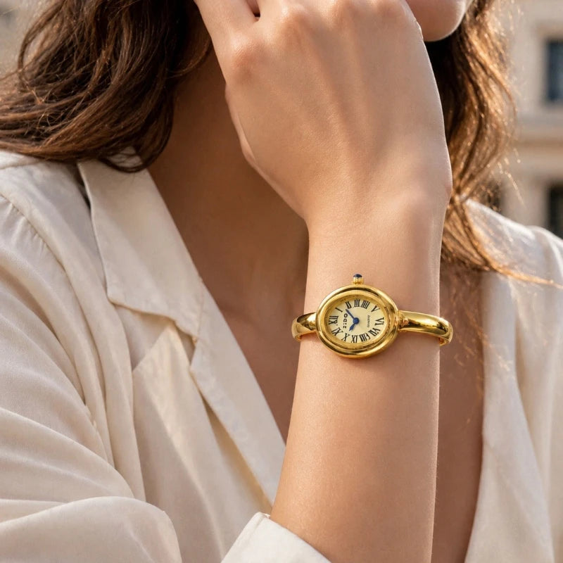 Top Brand Elegant Oval Bracelet Watches For Women Classic Elegant Roman Numeral Dial Ladies Quartz Wristwatch Relogio Feminino
