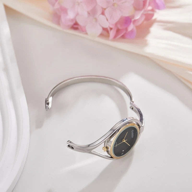 Elegant Ladies Bracelet Watch, Women Watch, Creative Hollow Stainless Steel Wristwatch, Simple Quartz Watch, Exquisite Gift